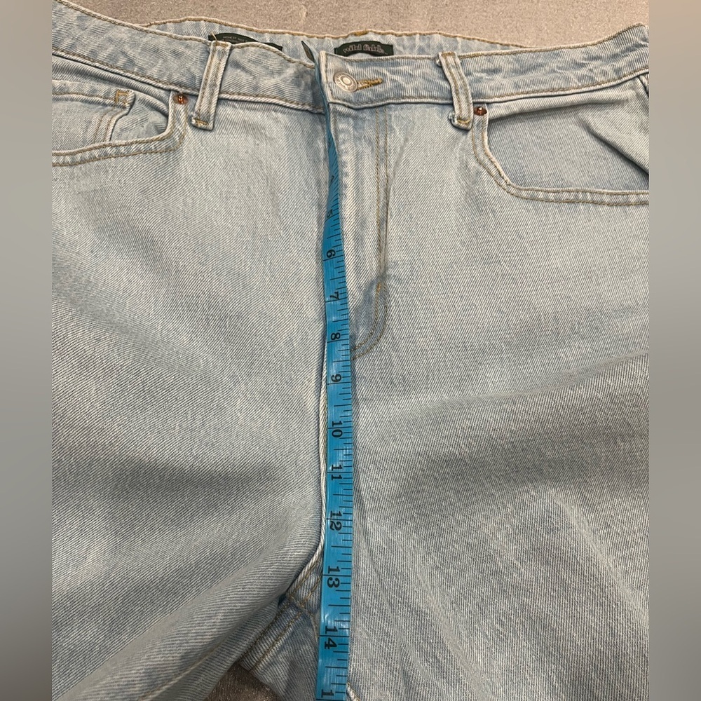 [12/W31Ins31”]Wild Fable Highest Rise Distressed Light Blue Baggy Jeans - Picture 5 of 7